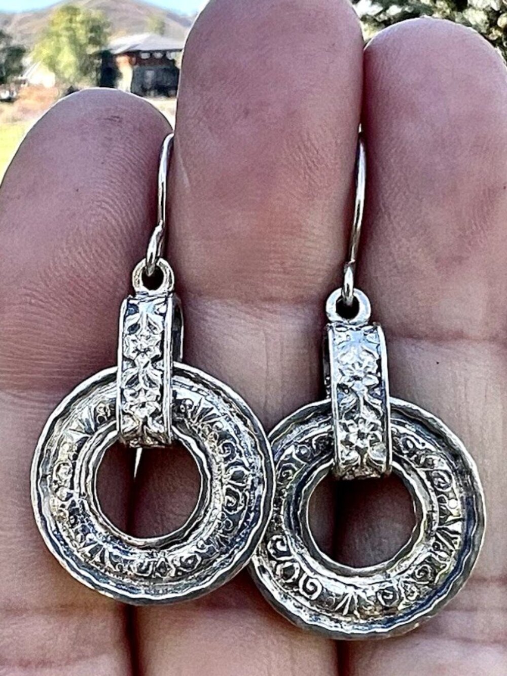 Sundance Silpada NEW $138 Sterling Silver Israel Handmade Mediterranean Earrings